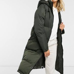 ASOS- olive green puff jacket